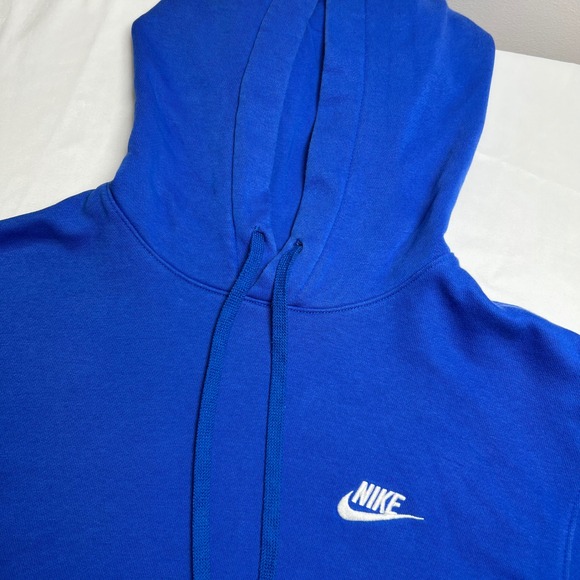 Nike Blue Hoodie Mens Small Pullover Sweatshirt Embroidered Logo Casual - Picture 1 of 9